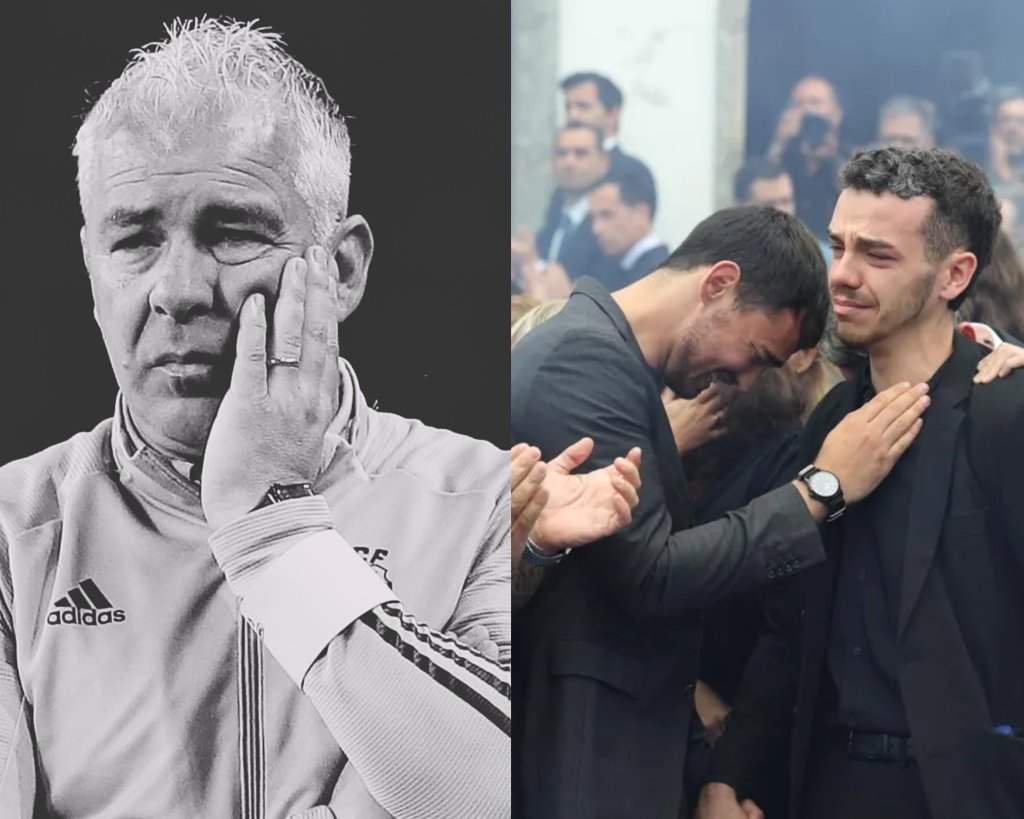 Uma dor sem fim. Filhos de Jorge Costa desolados no funeral do pai. Irmãos unidos no momento do adeus