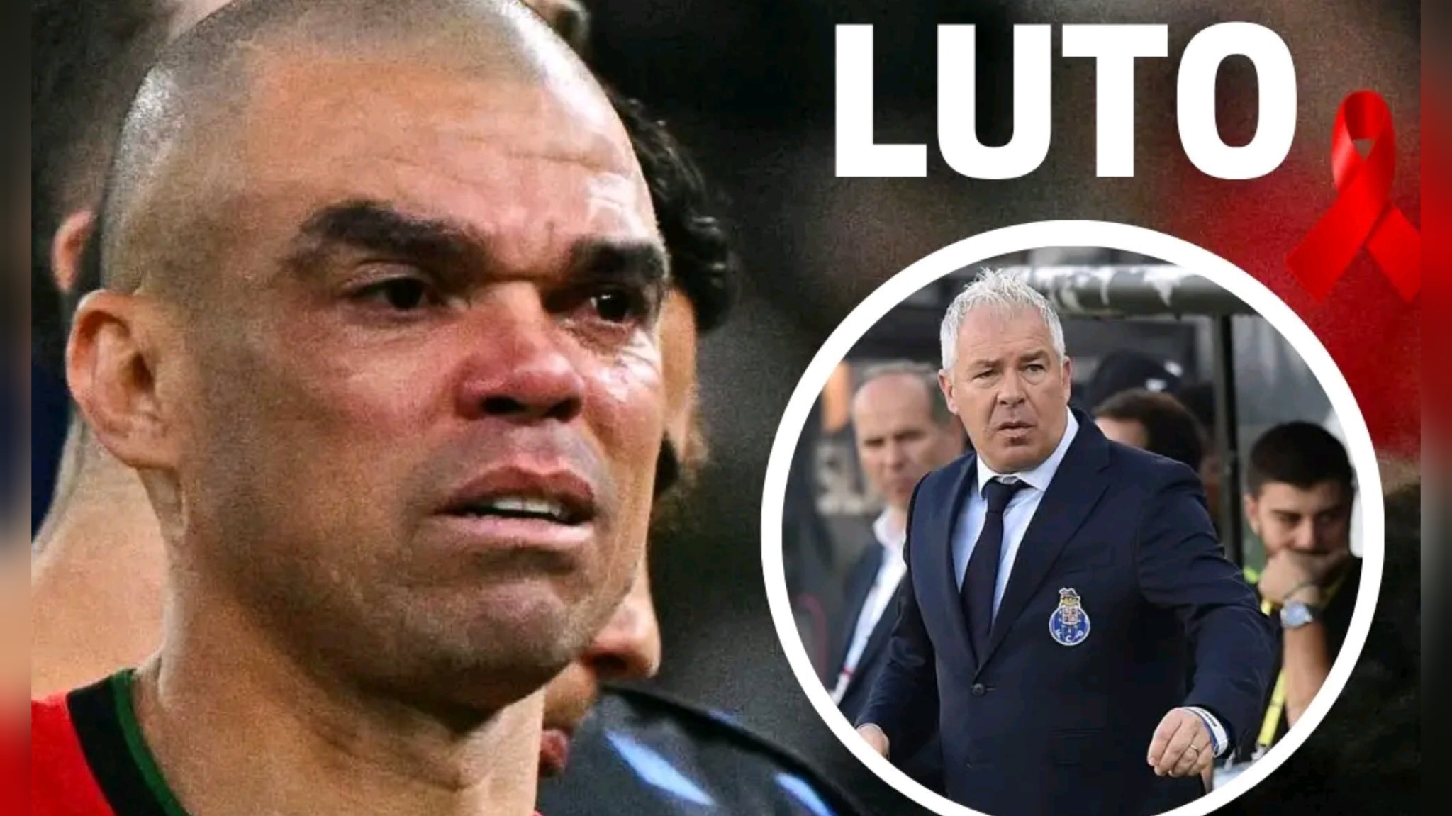 Pepe cai em lágrimas após a morte súbita de Jorge Costa