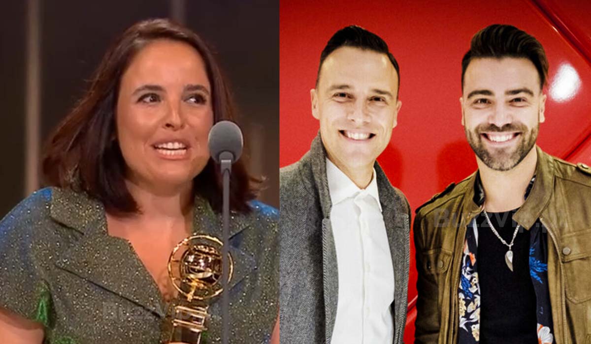 Joana Marques manda boca aos Anjos durante a Gala de Globos de Ouro da SIC